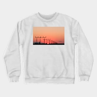 Airport runway (T610/0424) Crewneck Sweatshirt